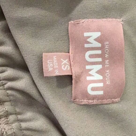 Show Me Your Mumu Liz Maxi Dress in Soft Beige Chiffon  XS - Picture 8 of 8